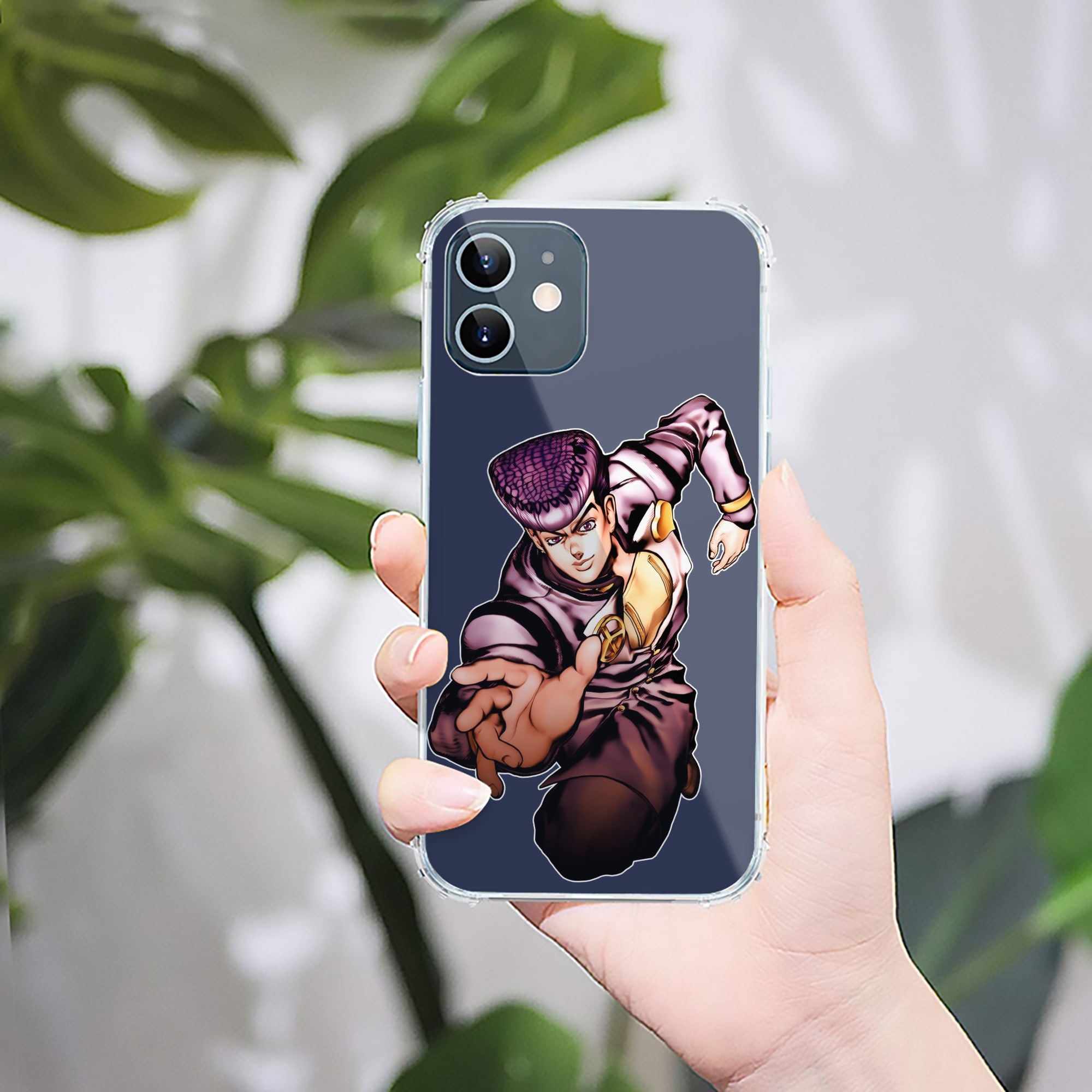 （画像用） ジョジョの奇妙な冒険 ひがしかた じょうすけ JoJo's Bizarre Adventure Higashikata Josuke 【iPhone 12シリーズ対応】透明スマホケース（クリアソフトケース）